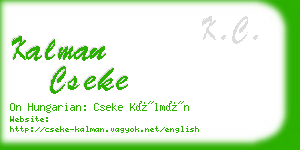 kalman cseke business card